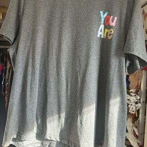 Gray Shirt with Colorful 'You Are' Design